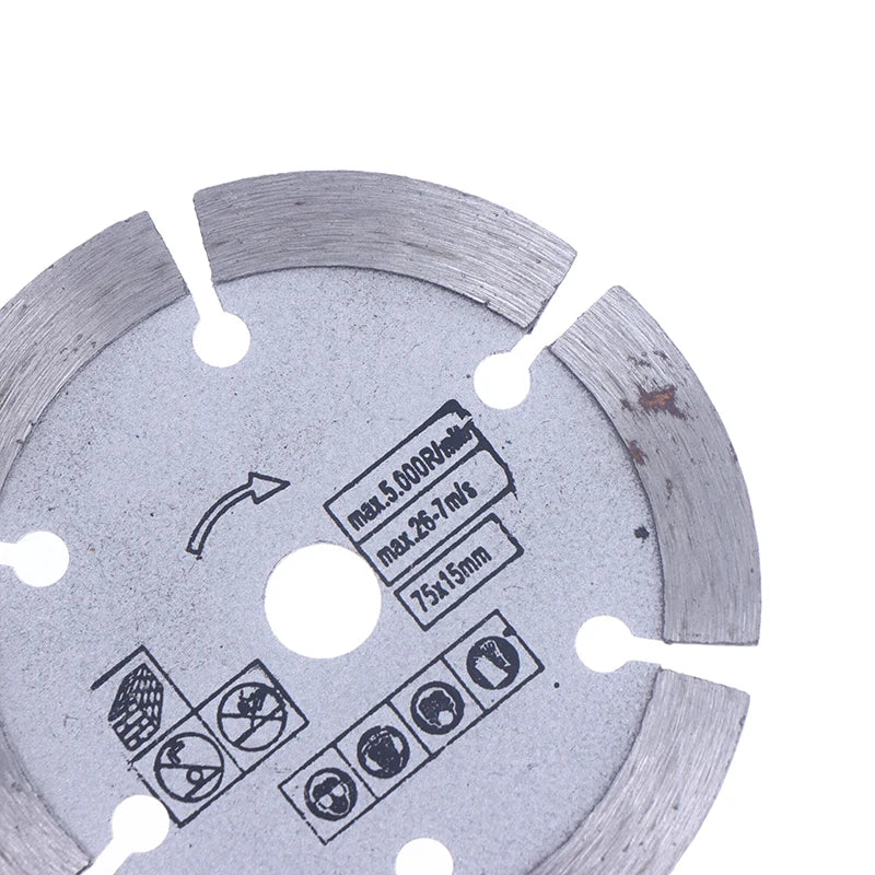 7Pcs 75mm Cutting Disc Set For Hole Angle 10mm Circular Saw Blade Sander Sanding Tool DIY Tile Wood Metal Cutting Disc Peaceful Pleasures Health and Wellness