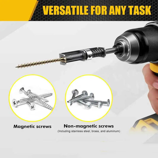Screw Holding Drill Bit With Small Wrench Gray Self-Locking Screw Guide For Power Drills Operation Tool For Stable Screw Driving Peaceful Pleasures Health and Wellness