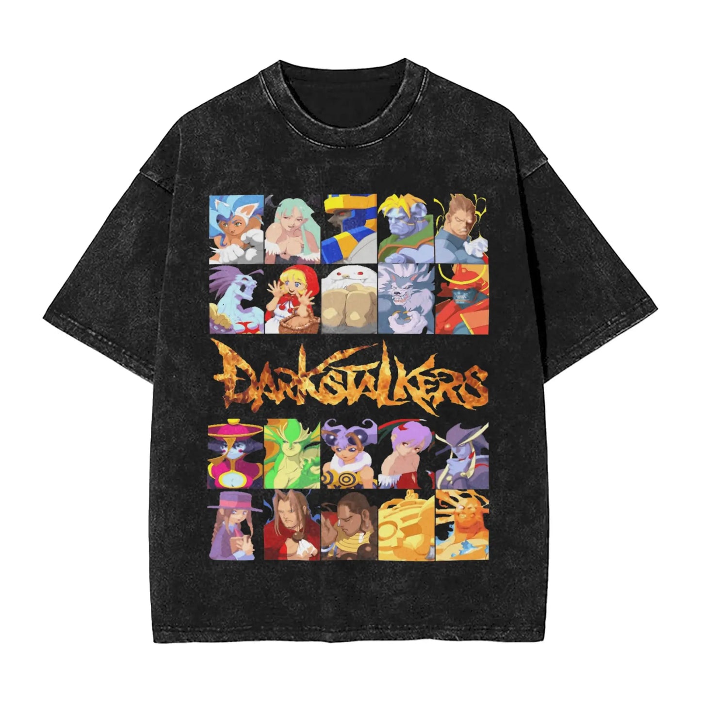 Streetwear Washed T Shirt Darkstalkers Simple T-Shirts Morrigan Aensland Leisure T Shirt for Male Beach Aesthetic Print Clothes Peaceful Pleasures Health and Wellness 3 M