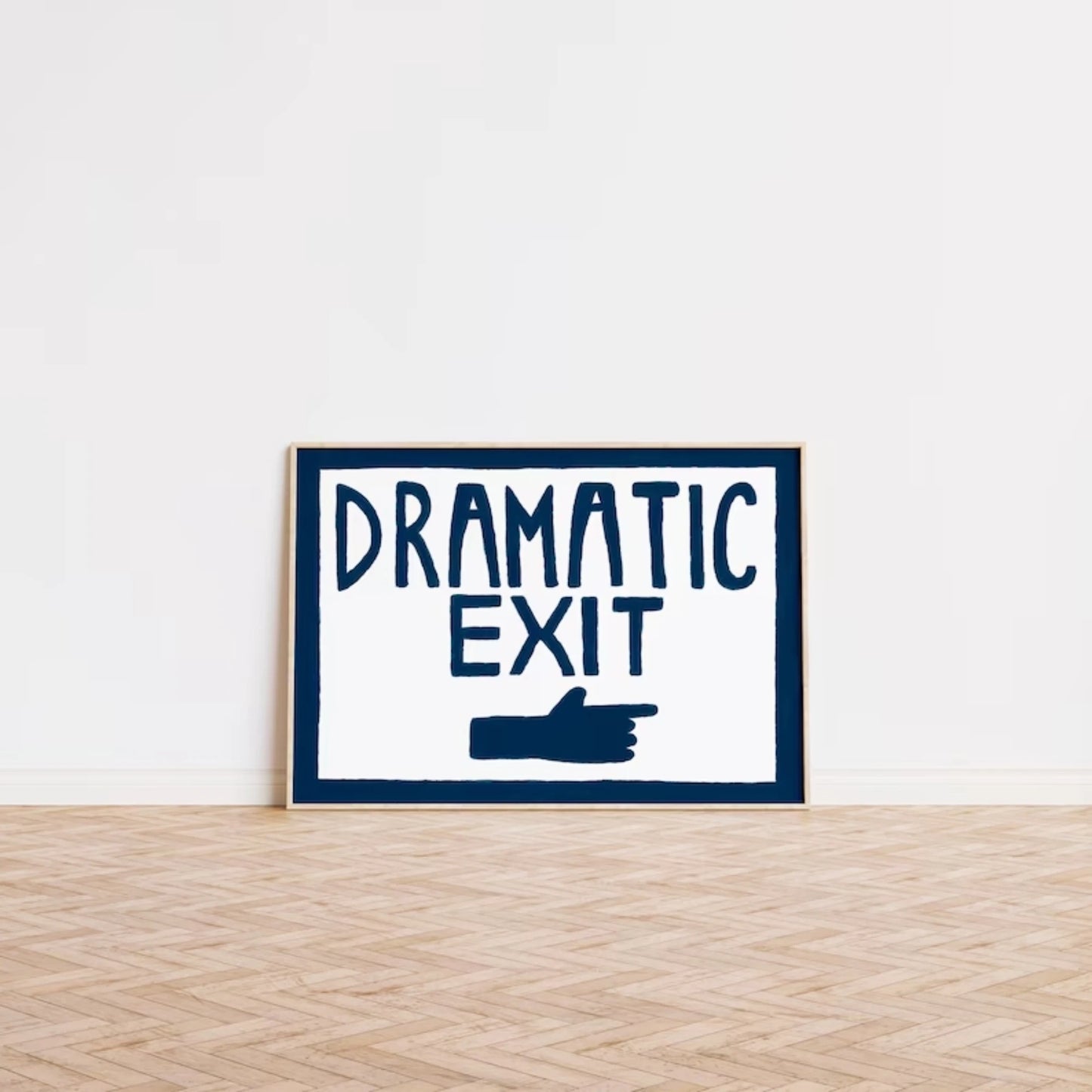 Funny Hallway Print Dark Green Dramatic Exit Wall Art Print Canvas Painting Poster Picture For Living Room,Bedroom Home Decor Peaceful Pleasures Health and Wellness G3600-3 40x50cm Black Frame