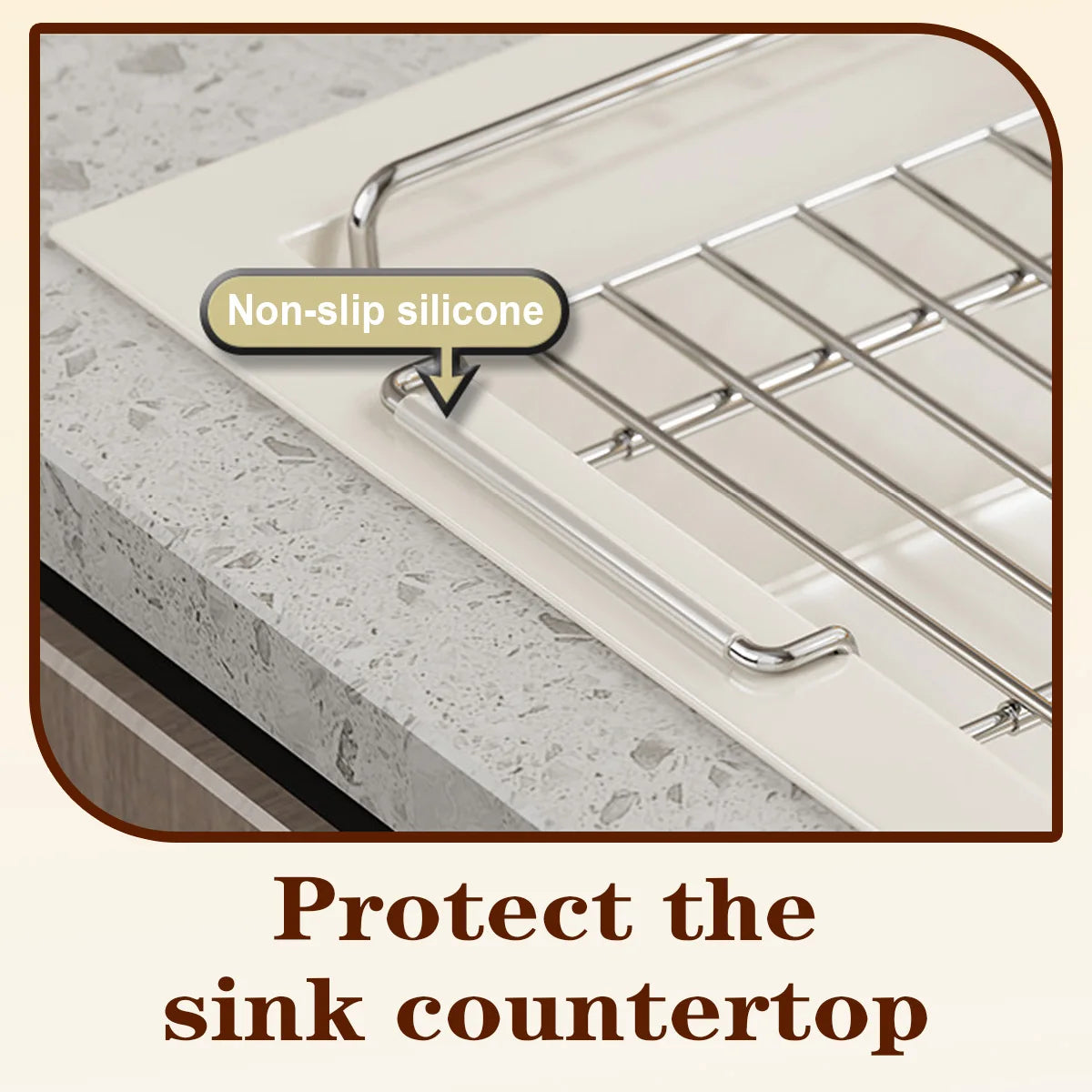 Expandable Dish Drying Rack Over The Sink, Stainless Steel Plate Holder for Kitchen, Space Saving Modern Silver Hanging Drainer Peaceful Pleasures Health and Wellness