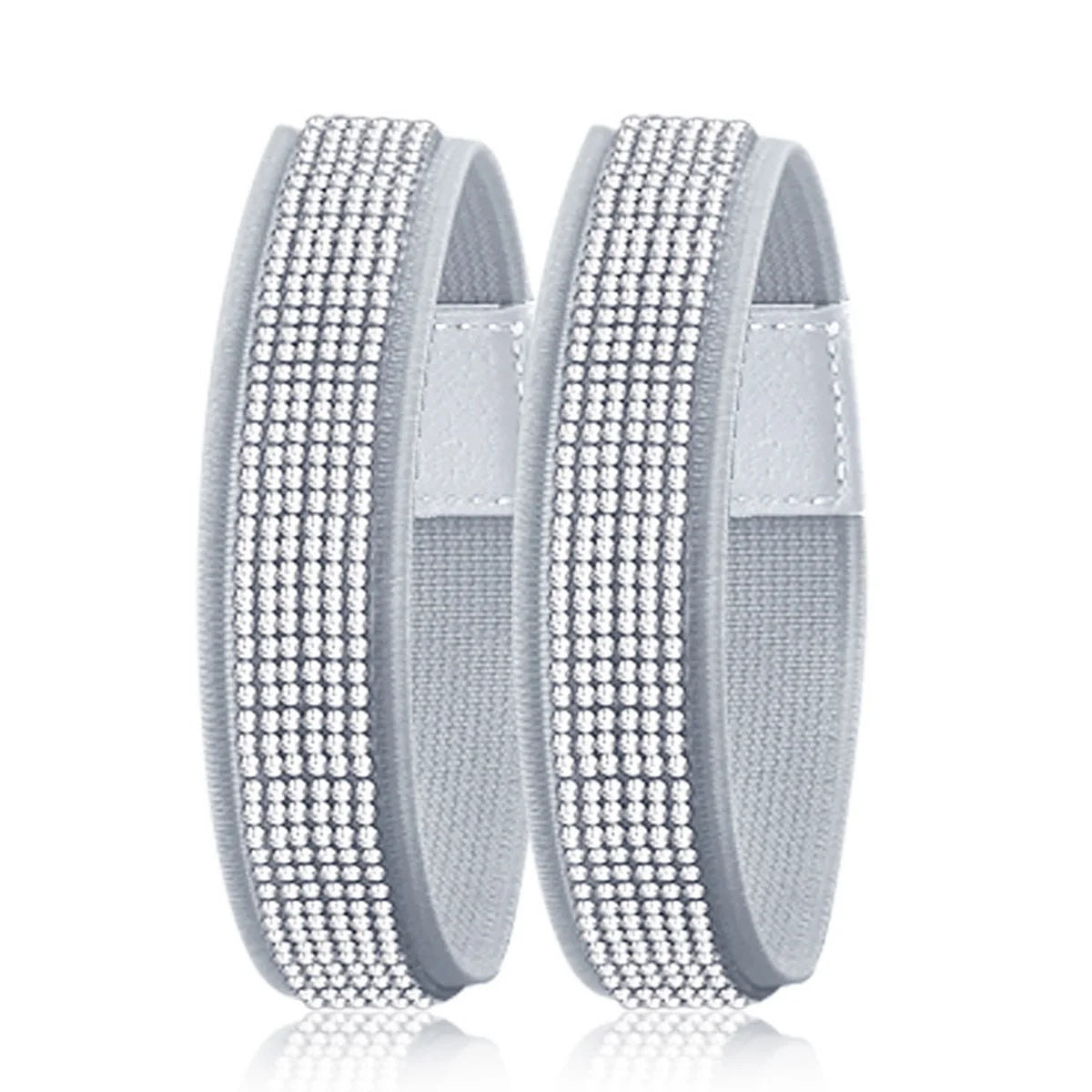 1 Pair Diamond Anti-Drop Heel Straps Portable Fixed Shoelaces,7 Colors Elastic Harness Shoelaces Peaceful Pleasures Health and Wellness Silver White Diamond