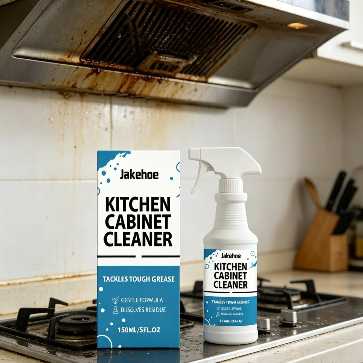 Jakehoe Kitchen Degreaser Foam Spray – Oil Stain Remover 150ml