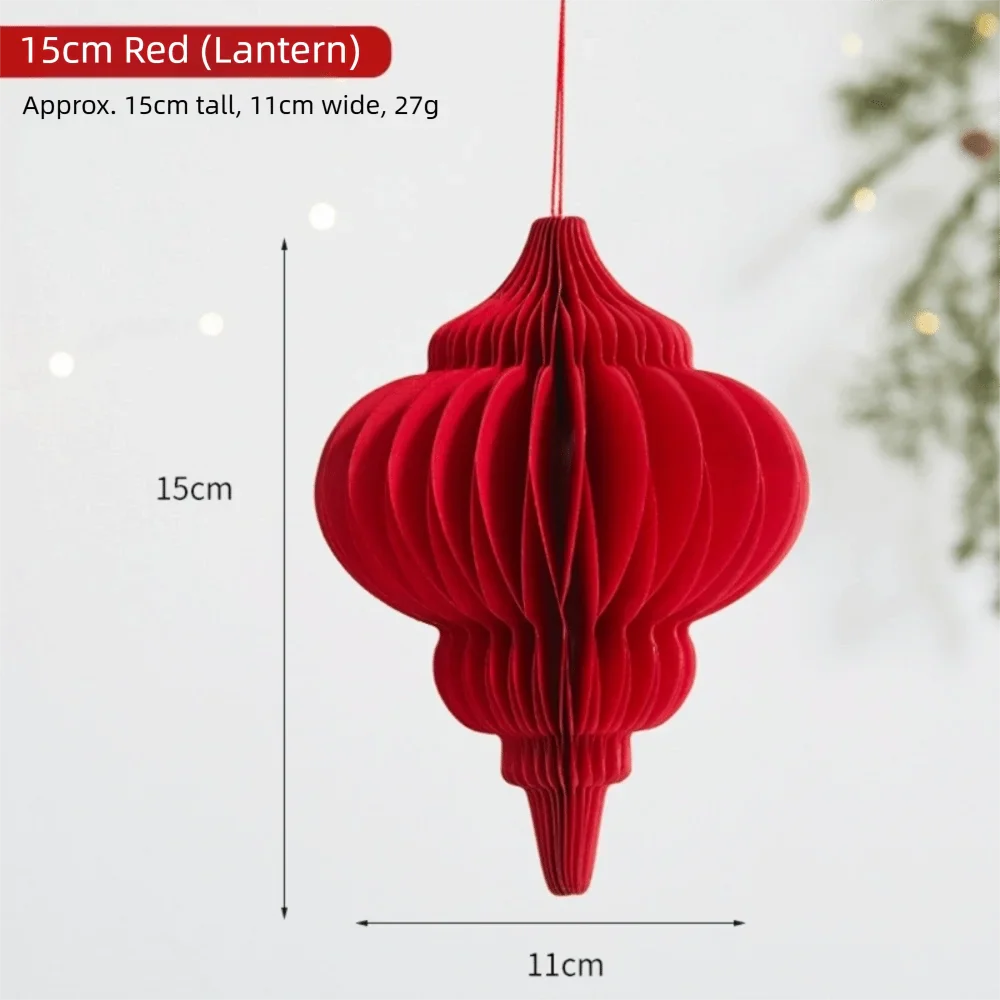 Red Honeycomb Paper Hanging Decoration with Tassel | New Year
