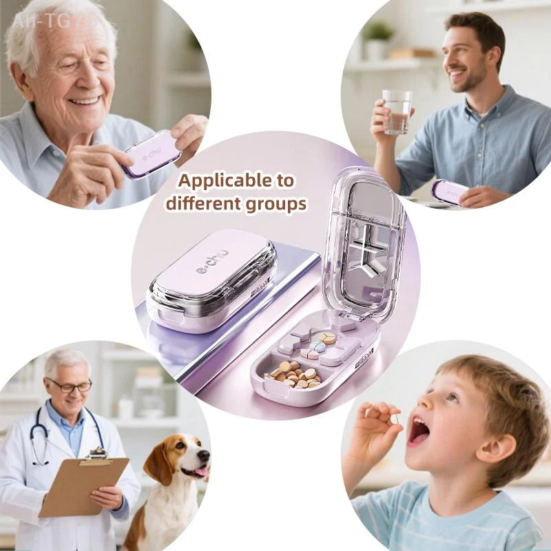 3-in-1 Pill Cutter & Organizer | Precision Tablet Splitter