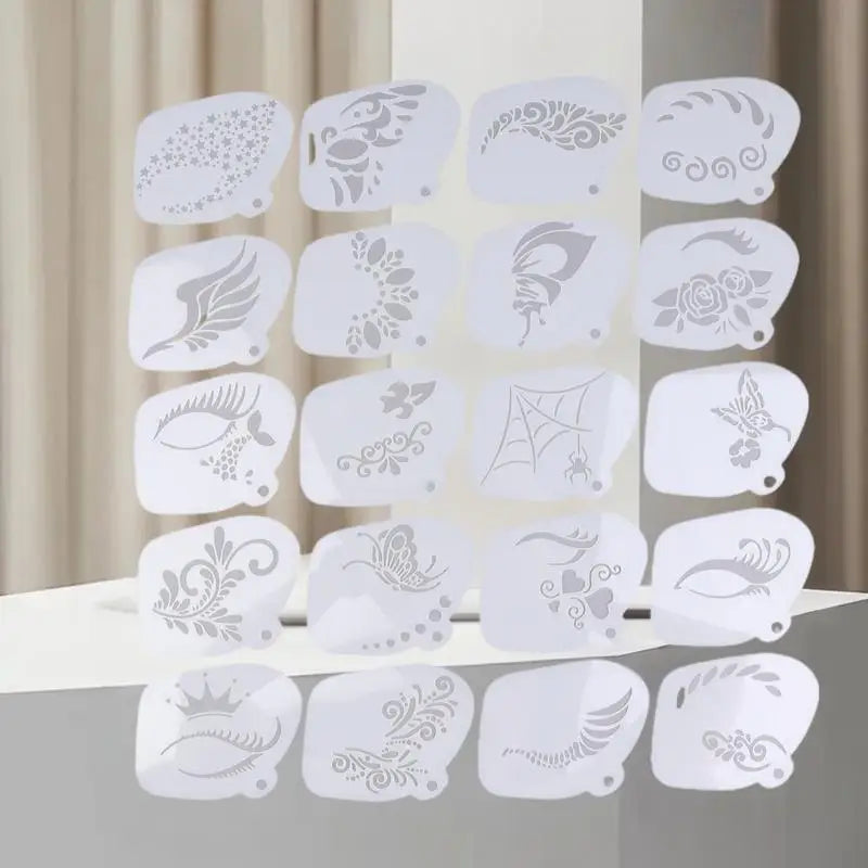 Reusable Face & Body Paint Stencils – Party Makeup Templates