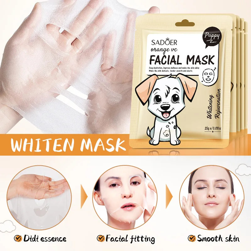 SADOER Fruit Facial Mask 5pc – Hydrating & Anti-Wrinkle