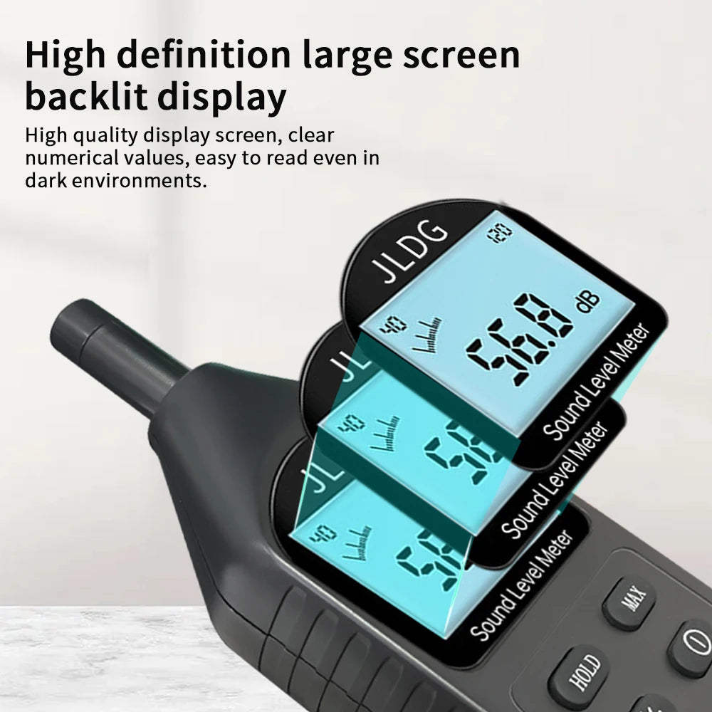 Digital Sound Level Meter 30~130dB Mini Noise Measuring Instrument db Meter Decibel Monitor Audio Noise Tester Peaceful Pleasures Health and Wellness