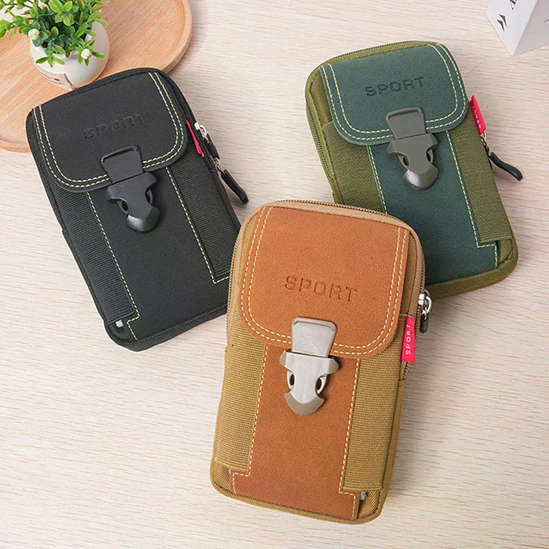 Men's PU Leather Fanny Pack | Travel & Running Waist Bag