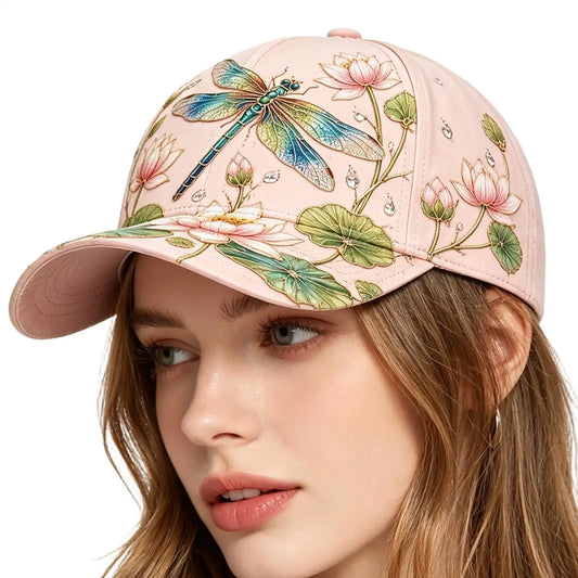 Hummingbird Floral Baseball Cap | Breathable Cotton Sun Hat Baseball Cap Oasis Select