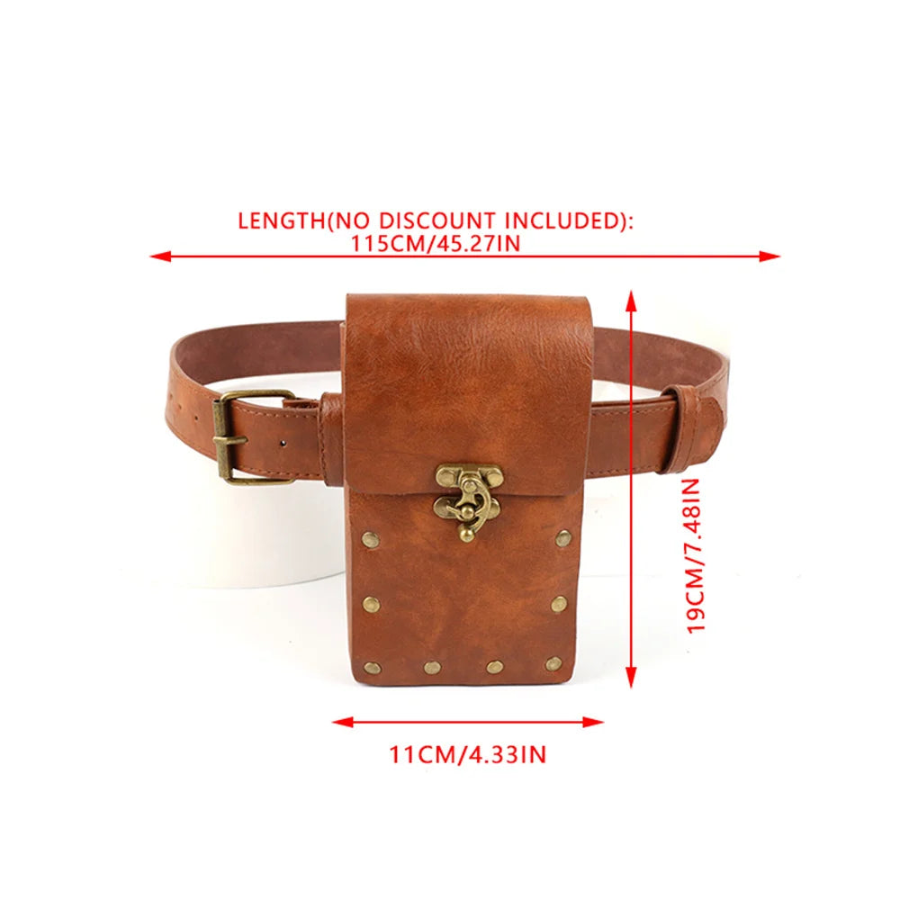 Cosplay Medieval Retro Belt Viking Knight Copper Coin Waist Bag