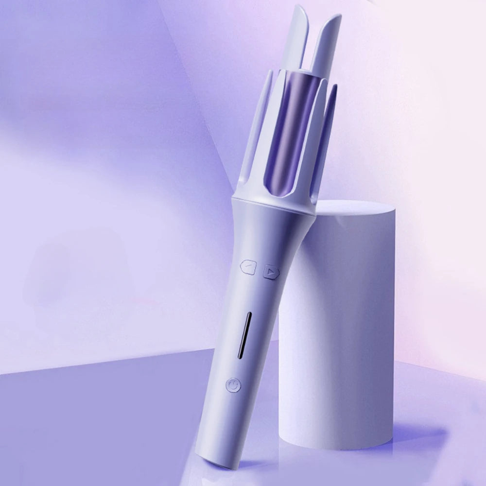 Automatic Hair Curler 32MM Auto Rotating Ceramic Hair Roller Professional Curling Iron Curling Wand Hair Waver Peaceful Pleasures Health and Wellness PURPLE EU