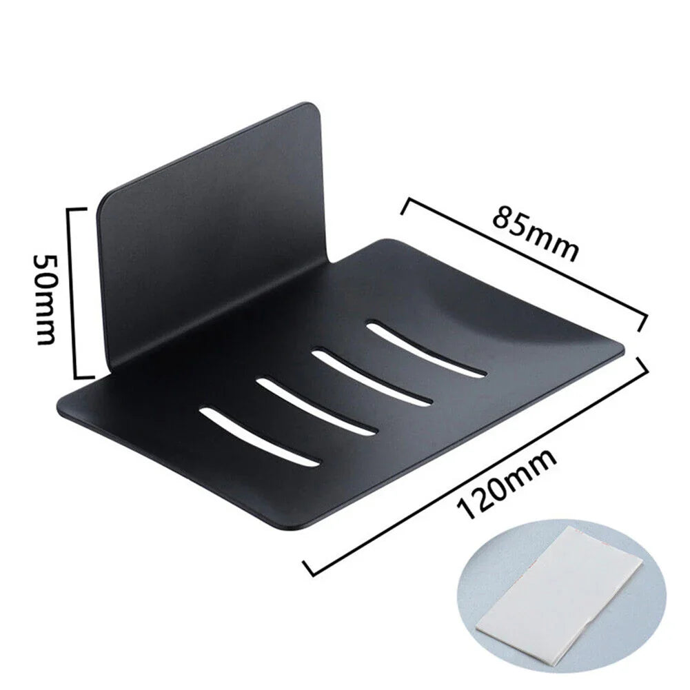 Wall Mount Stainless Steel Soap Dish Holder | Adhesive Bathroom Tray