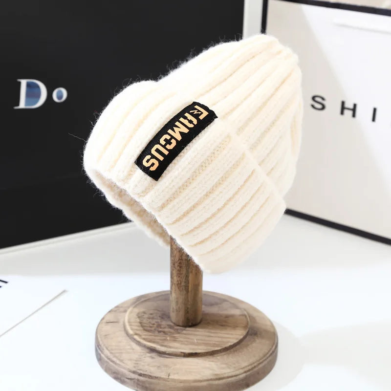 Women's Knitted Beanie for Winter - Soft & Warm, Candy-Colored Cuffed Slouchy Hat for Outdoor Sports, Skiing, Skating, Cycling Peaceful Pleasures Health and Wellness White