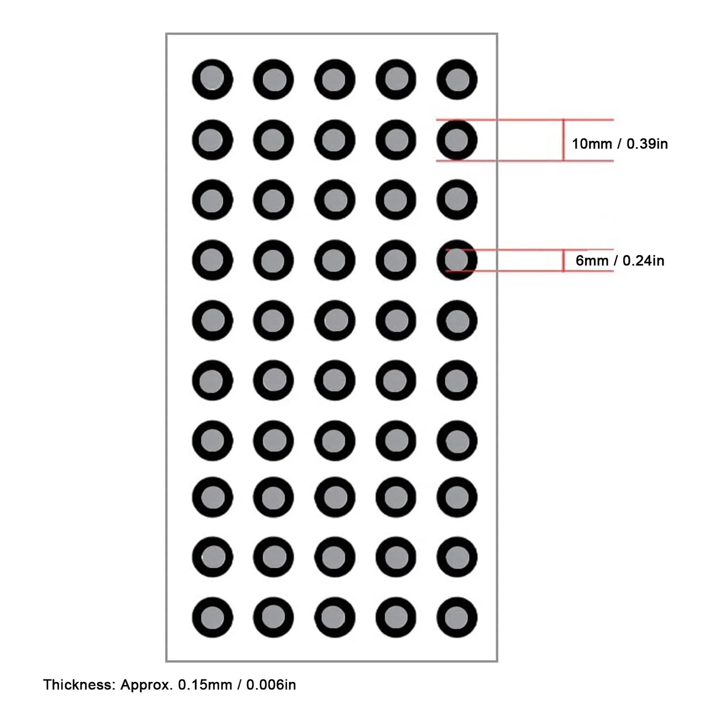 1000 Pcs 3D Scanning Markers 6mm ID 10mm OD Reflective Dots