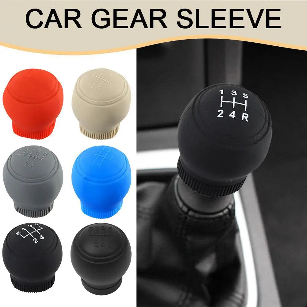 Universal Silicone Car Gear Sleeve Shift Knob Cover Gear Shift Non Slip Grip Handle Case Wear-resistant Gear Rod Cover Peaceful Pleasures Health and Wellness