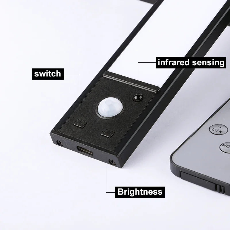 RUNTOIN Motion Sensor LED Cabinet Light | Dimmable USB Rechargeable