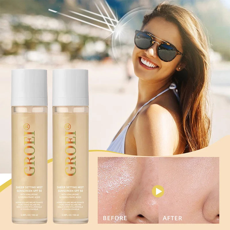 Facial Sunscreen Spray Strong Moisturizing Rapid Absorption Refreshing Not Sticky Isolate Uv Anti Oxidation Body Sunblock Spray Peaceful Pleasures Health and Wellness
