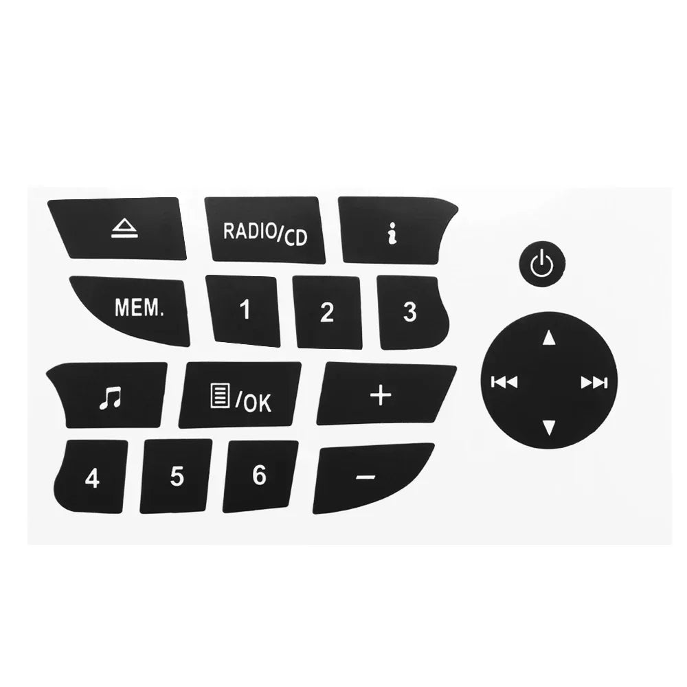 Car Button Repair Stickers CD Radio Audio Button Repair Decals Stickers for Twingo for Renault Clio and Megane Car Accessories Peaceful Pleasures Health and Wellness 1 set