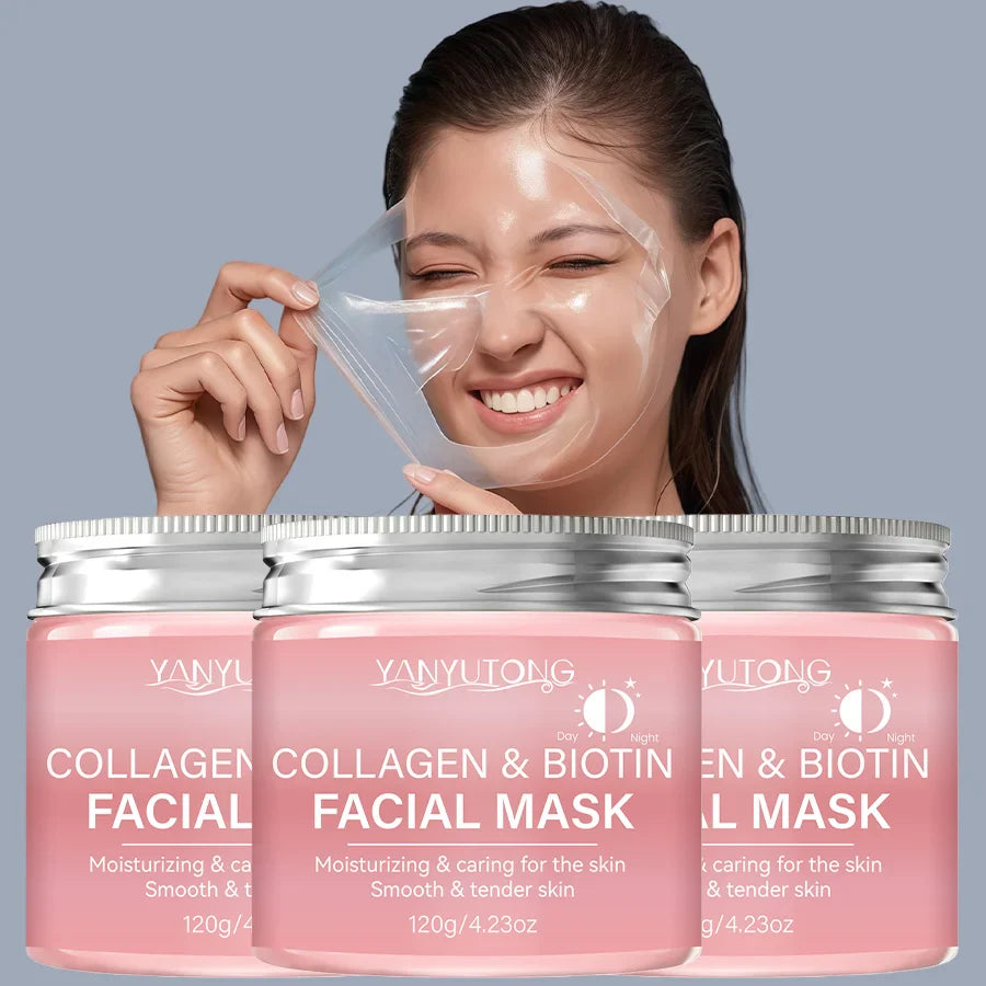 Collagen & Biotin Peel Mask – Deep Hydration Day & Night