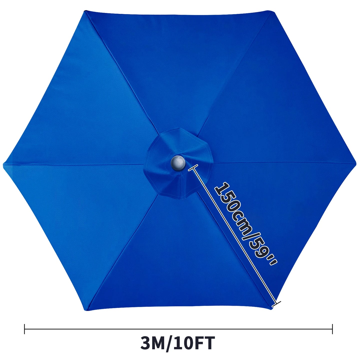 Waterproof Patio Umbrella Replacement Canopy 6 & 8 Rib