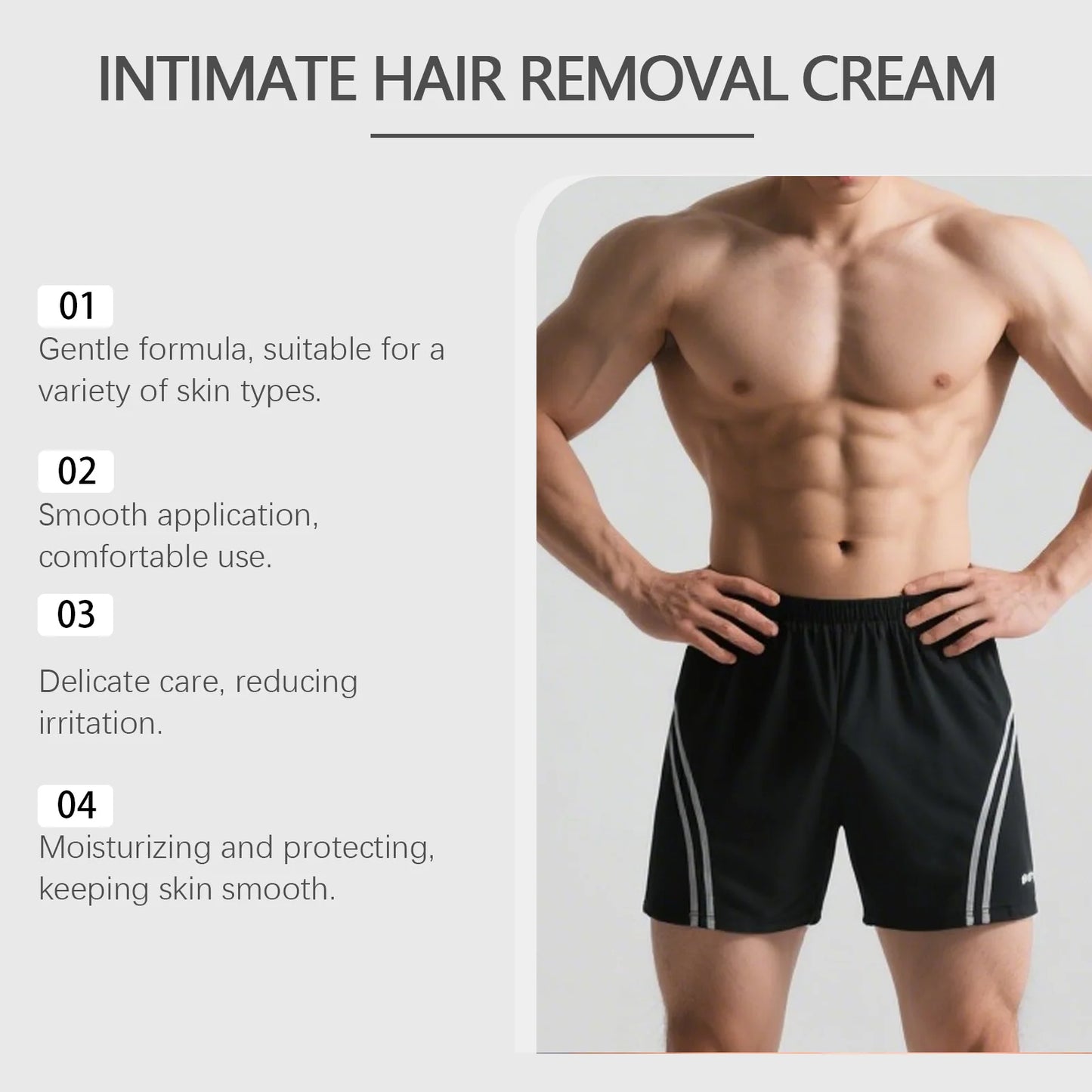 East Moon Men's Hair Removal Cream – Gentle & Non-Irritating