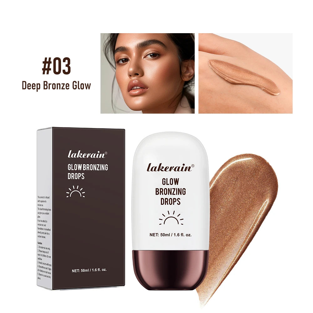 Glow Bronzing Drops Face Peptide Serums Liquid Bronzer Cream Hydrating Makeup For An Everyday Radiant Glow Summer Glow Peaceful Pleasures Health and Wellness 3