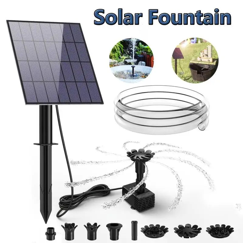 AISITIN 3.5W Solar Fountain Pump – 16 Nozzles for Bird Bath