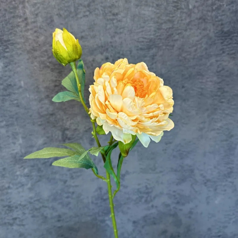 Large Silk Peony Artificial Flowers 2 Heads | Wedding Home Decor