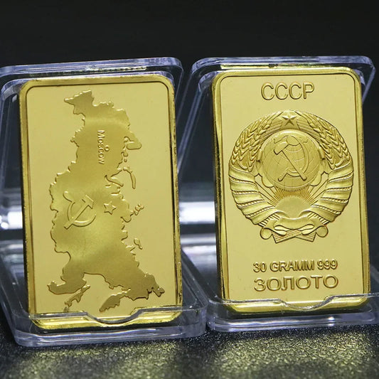 500 Euro Gold Banknote Bar Gold Plated Metal Bars Souvenir Gifts Soviet Commemorative Imitation Gold Bullion Peaceful Pleasures Health and Wellness