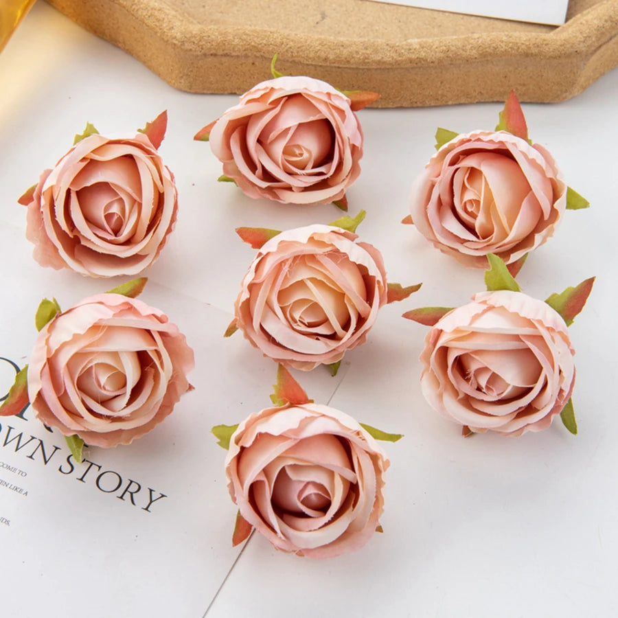 Artificial Silk Rose Heads 10/20 Pcs | Wedding & Home Decor
