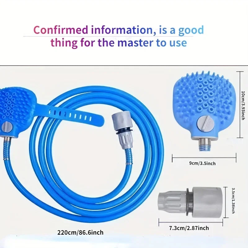 Adjustable Pet Shower Sprayer | Dog Bath Foam Soap Massager Tool