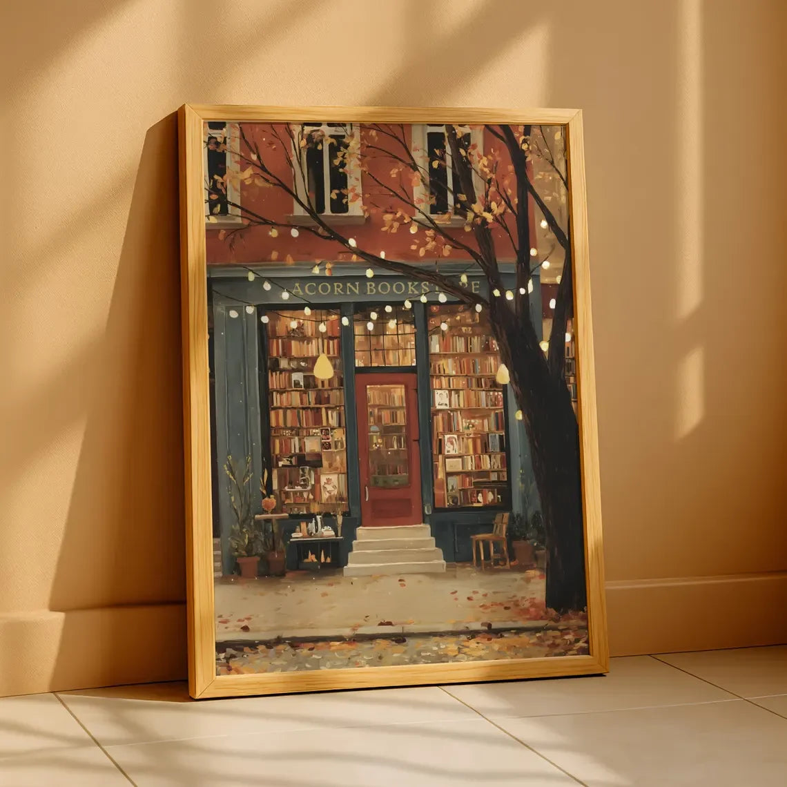 Bookstore Art Print, Cozy Bookshop Illustration, Library Wall Decor, Gift for Book Lover, Reading Nook Poster, Home Office Liter Peaceful Pleasures Health and Wellness WS10153-2 40x60cm Unframed