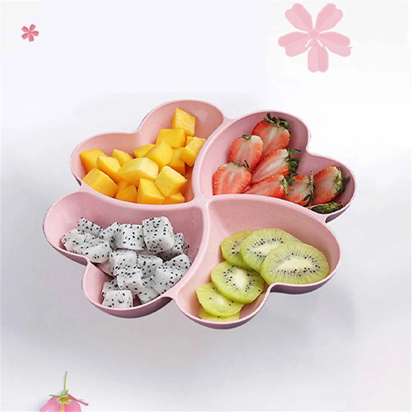 Four-Leaf Clover Snack Plate – Heart Compartment Fruit Tray