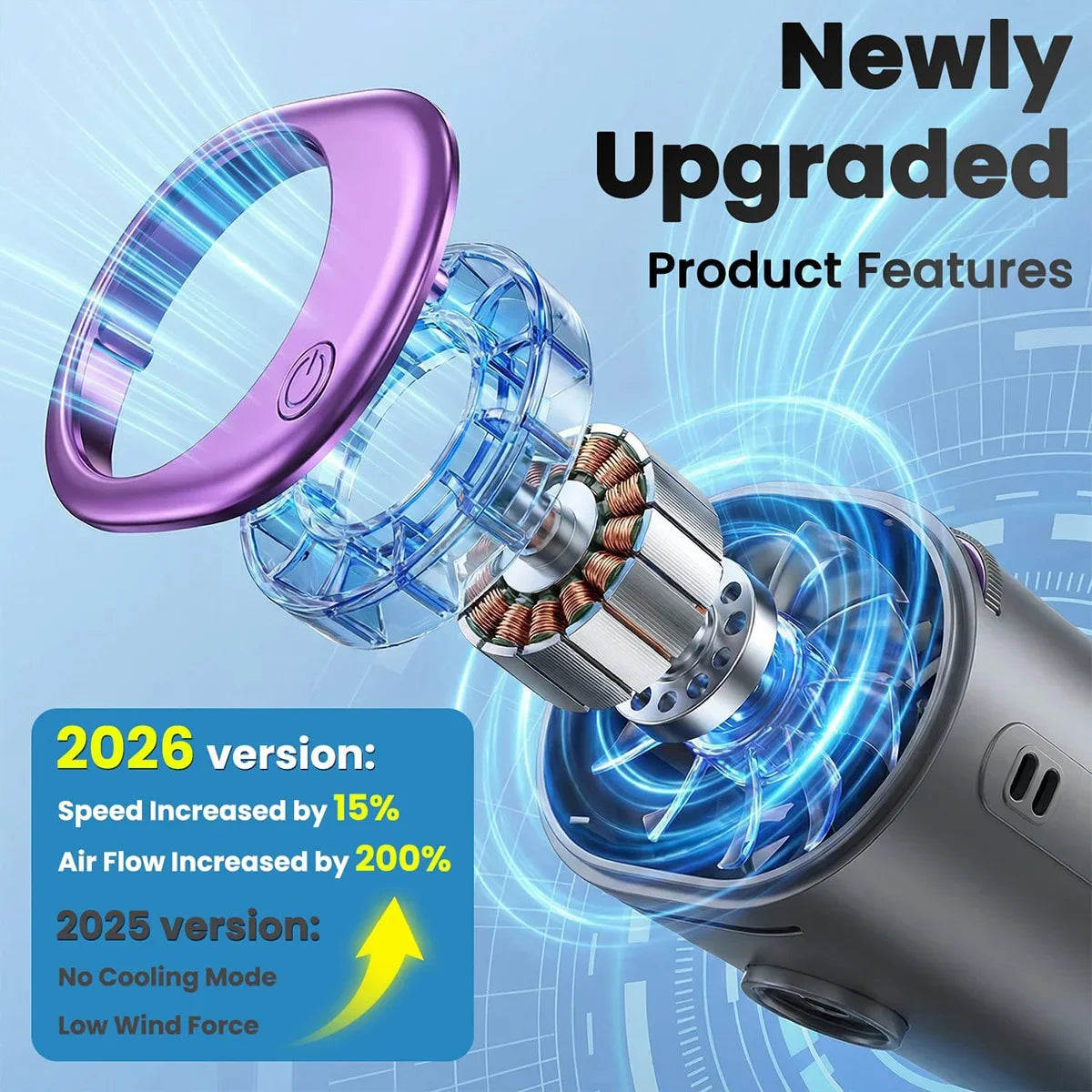 USB Clip-On Portable Neck & Waist Hanging Cooling Fan