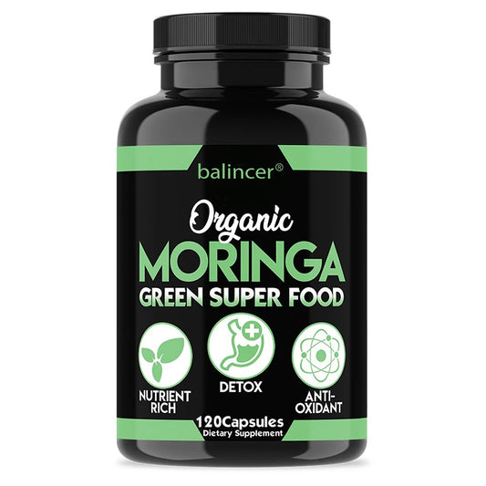 Nutritional Moringa Capsules - Moringa Supplement Capsules, Supports Energy, Skin Health, Gut Health, Antioxidants Peaceful Pleasures Health and Wellness