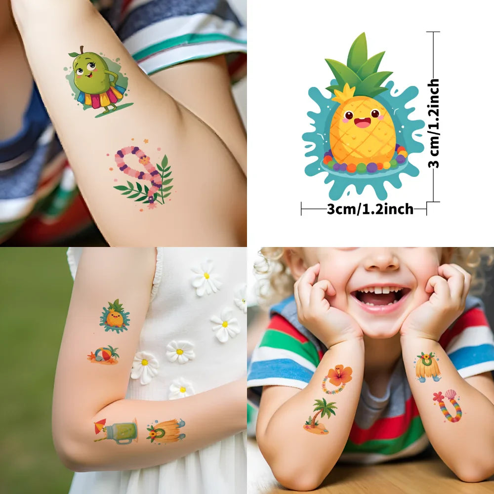 54pcs Waterproof Temporary Tattoo Stickers – Beach & Vacation