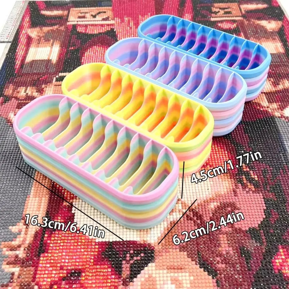 10-Grid Diamond Art Bead Storage Box | Gradient Organizer