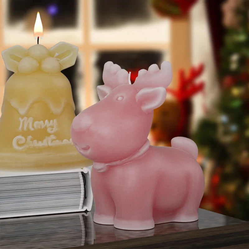 Christmas Silicone Molds – Snowman Reindeer Bells Candle Resin