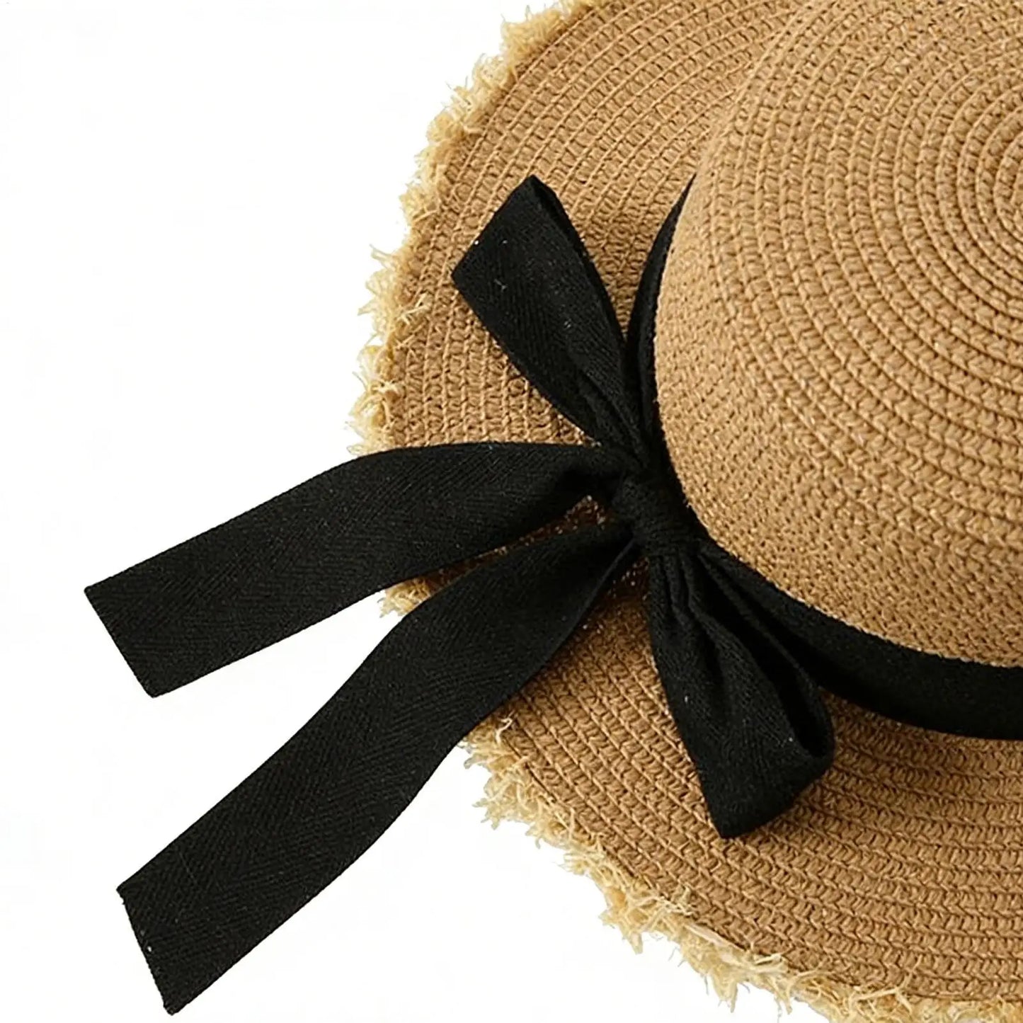 Wide Brim Raffia Straw Sun Hat – Breathable Beach Panama Hat