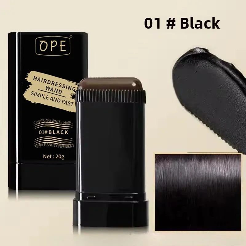 Quick Hair Dye Stick | Permanent Root Touch-Up, Long-Lasting Color, Portable Brush Applicator, 20g Peaceful Pleasures Health and Wellness 01 Black