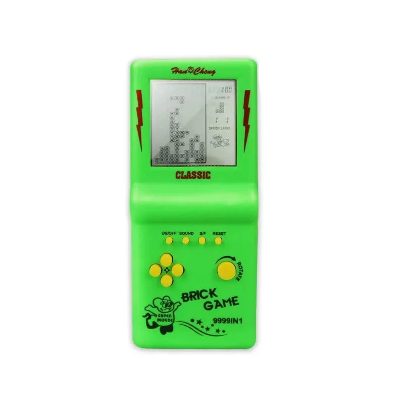 Large Screen Tetris Games Console Retro Nostalgic Classic Handheld Games Console Electronic Toys Retro Handheld Games Player New Peaceful Pleasures Health and Wellness green