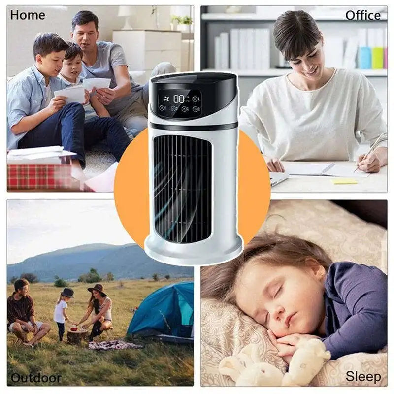 USB charging desktop fan with humidifier, spray timer, portable, silent, cooling fan for home use, air cooling fan Peaceful Pleasures Health and Wellness
