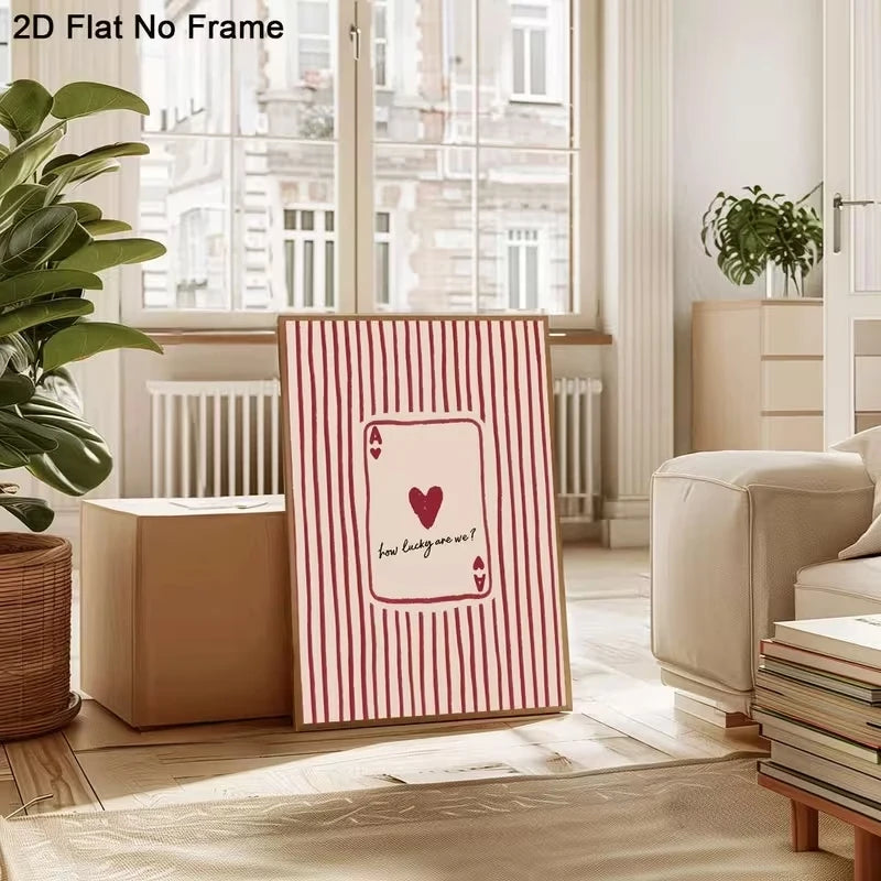Ace of Hearts "How Lucky Are We" Canvas Wall Art Print