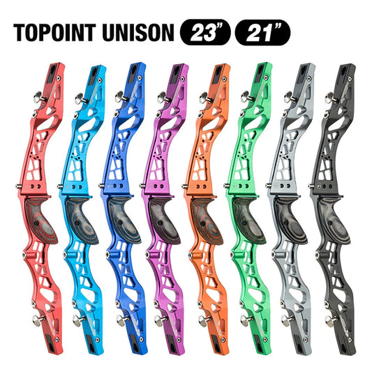 Topoint 23 Recurve Bow ILF Riser Aluminum Alloy RH LH Archery Hunting Peaceful Pleasures Health and Wellness 23inch-black-RH