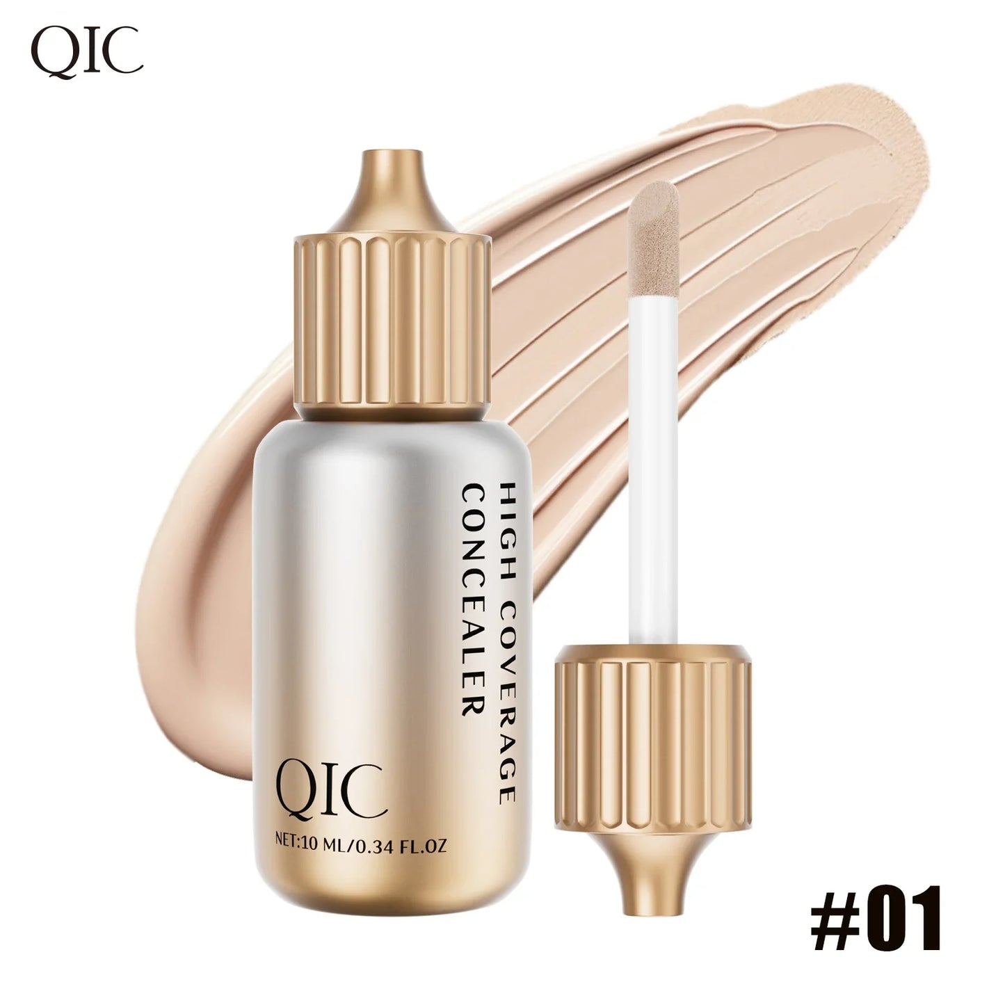 QIC Liquid Concealer – Full Coverage, Moisturizing & Waterproof