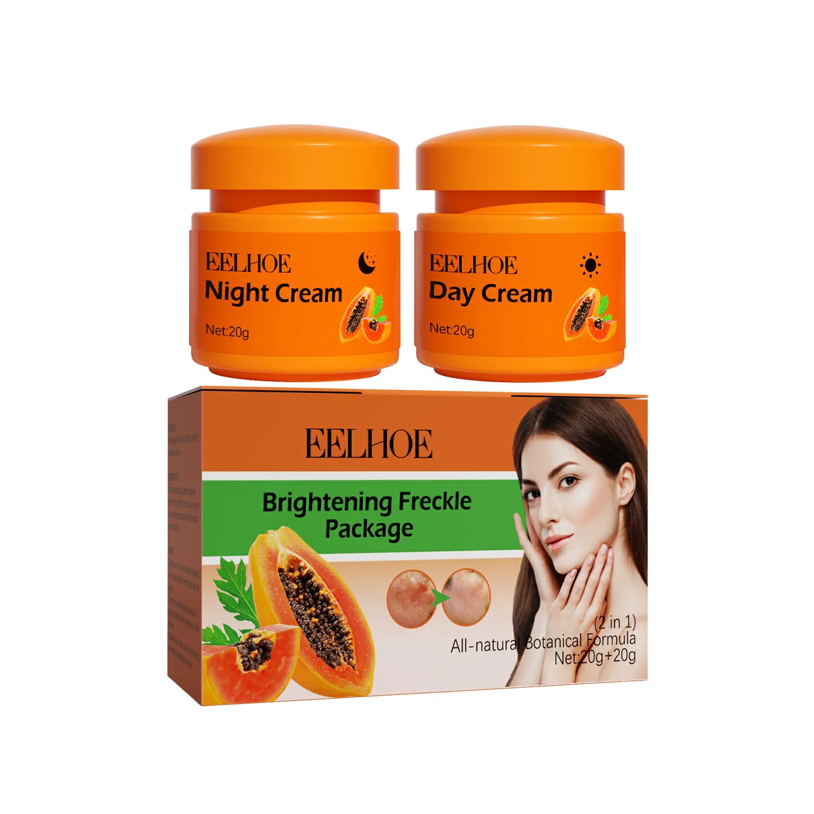 Papaya Dark Spot Remover Cream for Flawless Skin Peaceful Pleasures Health and Wellness 20g and 20g boxed