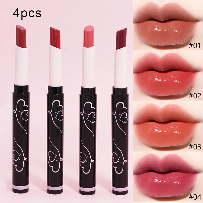 OMGA Vitality Girl Solid Lip Gloss Set – 4 Vibrant Colors
