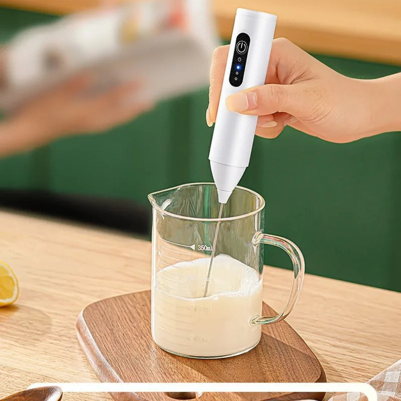 Milk Frothing Pitcher Wireless Stirring Rod Home Coffee Frothing Device Handheld Mixer Charging Milk Frothing Creamer Peaceful Pleasures Health and Wellness