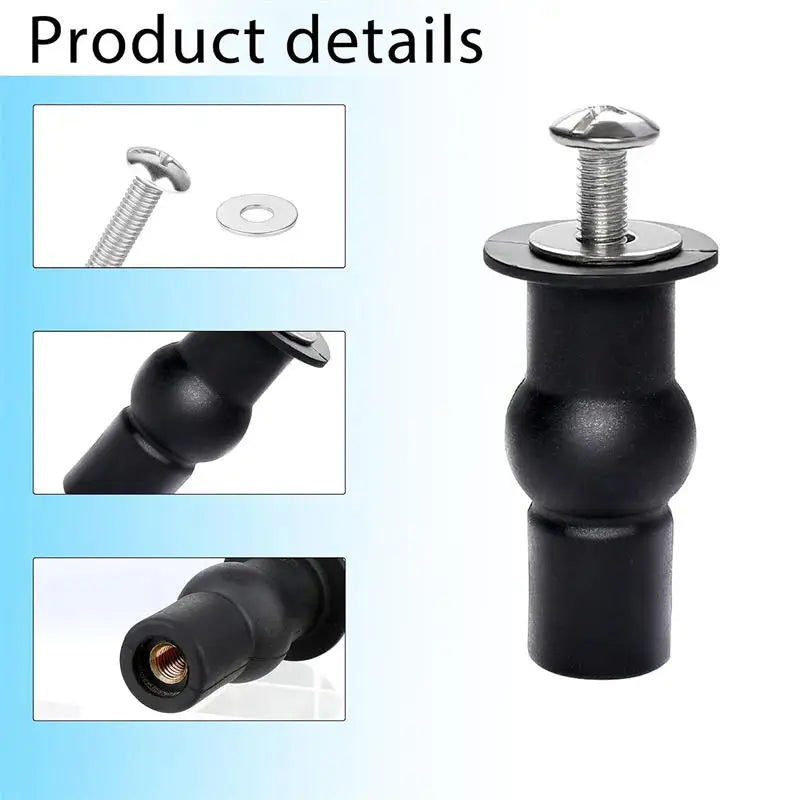 2/4Pcs M6 Toilet Seat Fixing Bolts Rubber Expansion Screws with Nuts for Bathroom Toilet Seat Installation Replacement Parts Peaceful Pleasures Health and Wellness